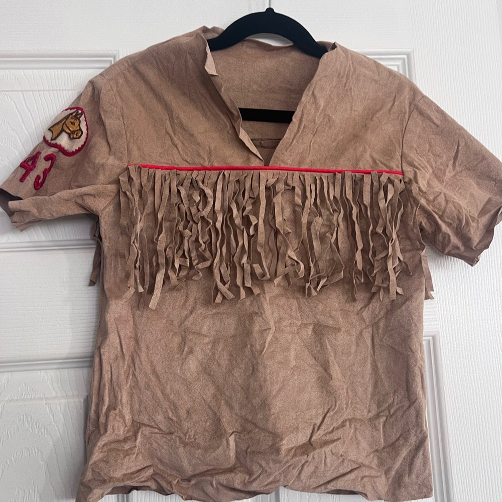 Kids Indian Tan Fringe Shirt costume